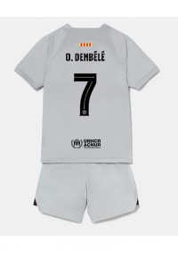 Barcelona Ousmane Dembele #7 Babyklær Tredje Fotballdrakt til barn 2022-23 Korte ermer (+ Korte bukser)